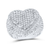 3CTW-DIA NK HEART RING